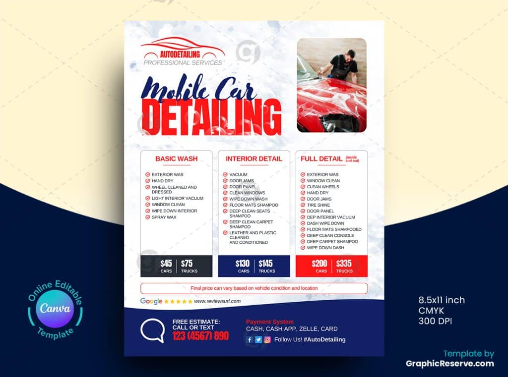 Mobile Car Detailing Flyer