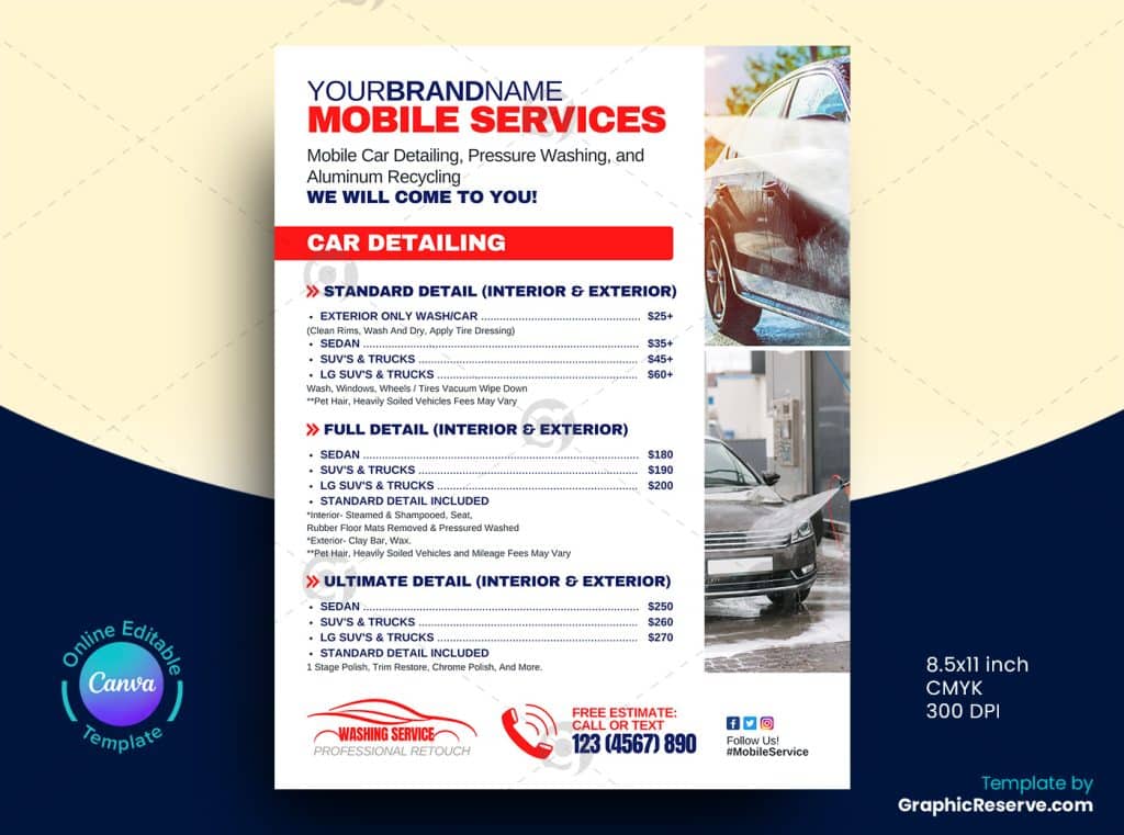 Mobile Car Wash Flyer 1
