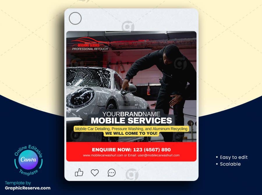 Mobile Car Wash Social Media Banner 1