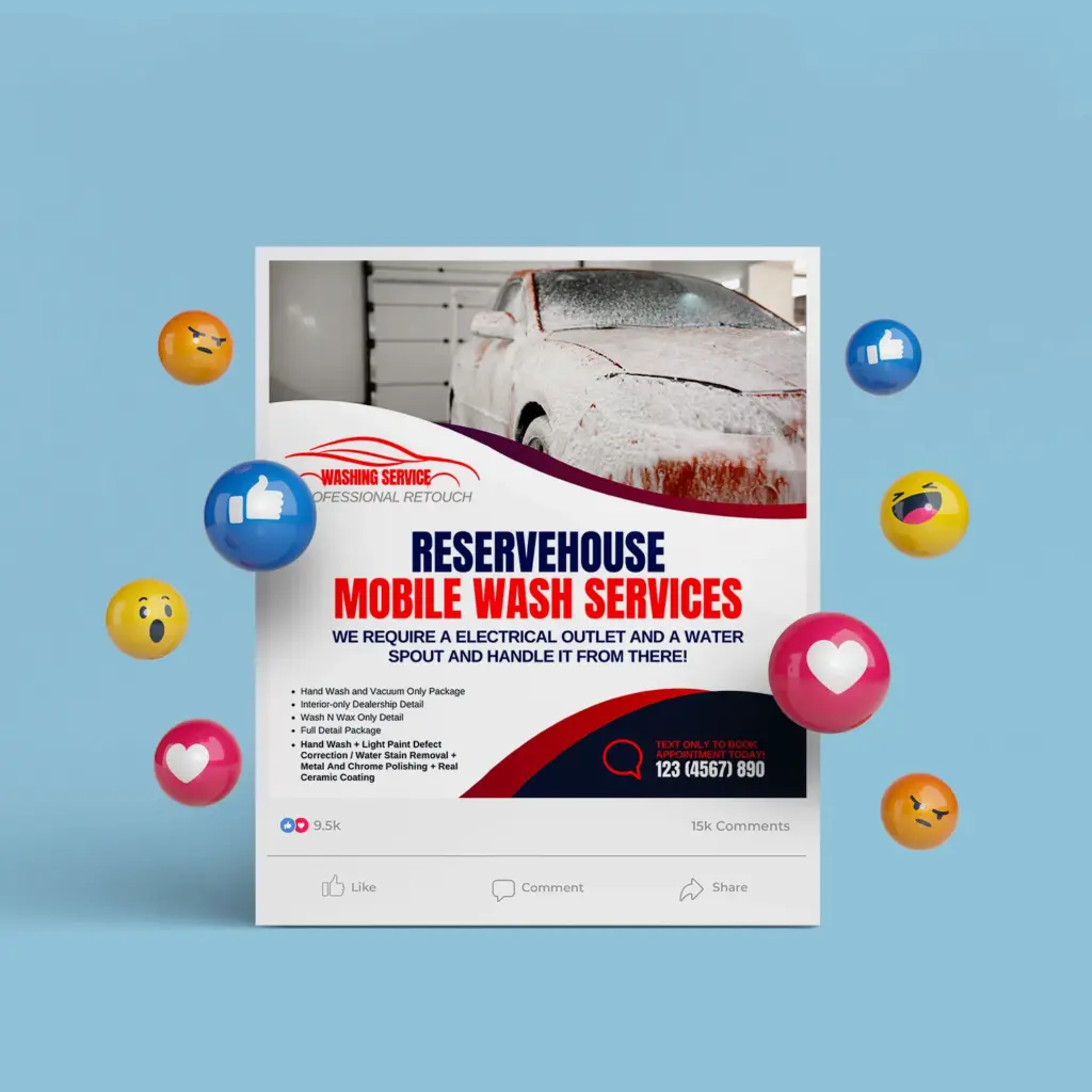 Mobile Wash Service Instagram Post (Canva Template)