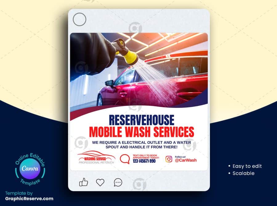 Mobile Wash Service Social Media Banner