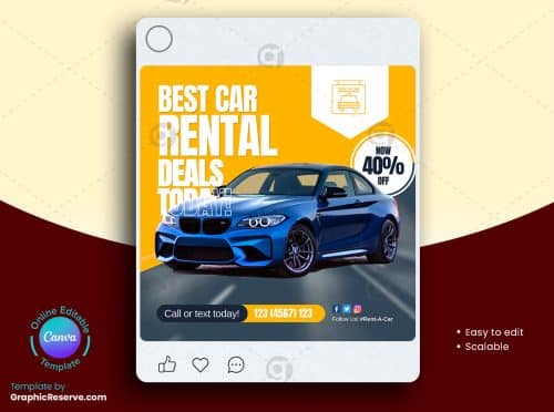 Rental Car Social Media Banner