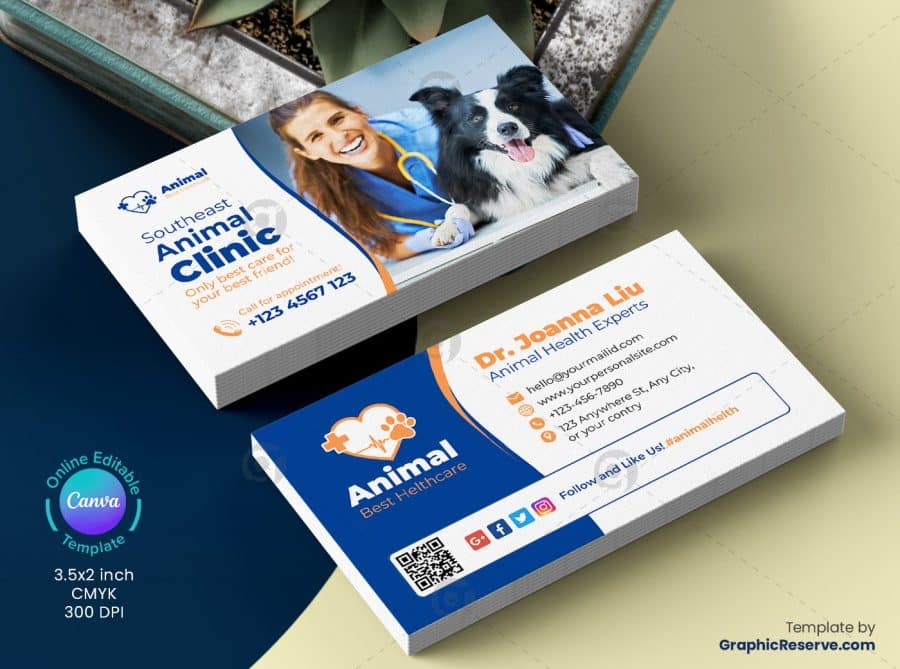 Animal Health Clinic Business Card