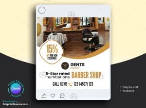 BarberShop Instagram Post