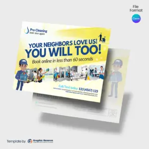 Cleaning Service Direct Mail EDDM (Canva Template)