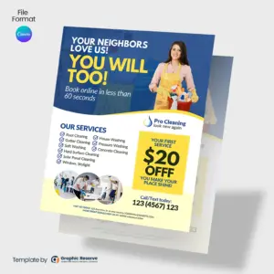 Cleaning Service Flyer (Canva Template)