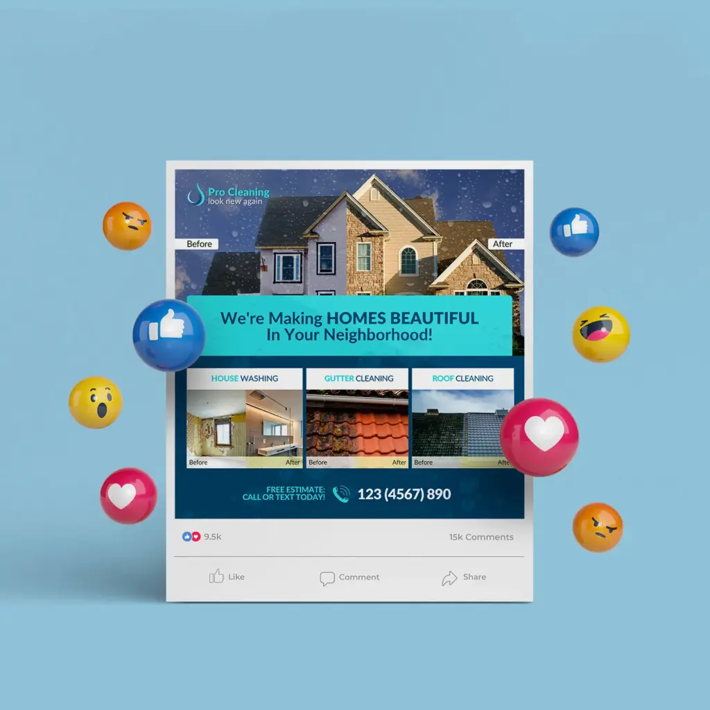 Cleaning Service Social Media Banner (Canva Template)