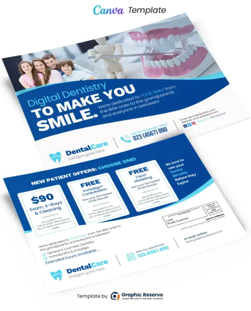 Digital Dentistry EDDM Postcard (Canva Template)