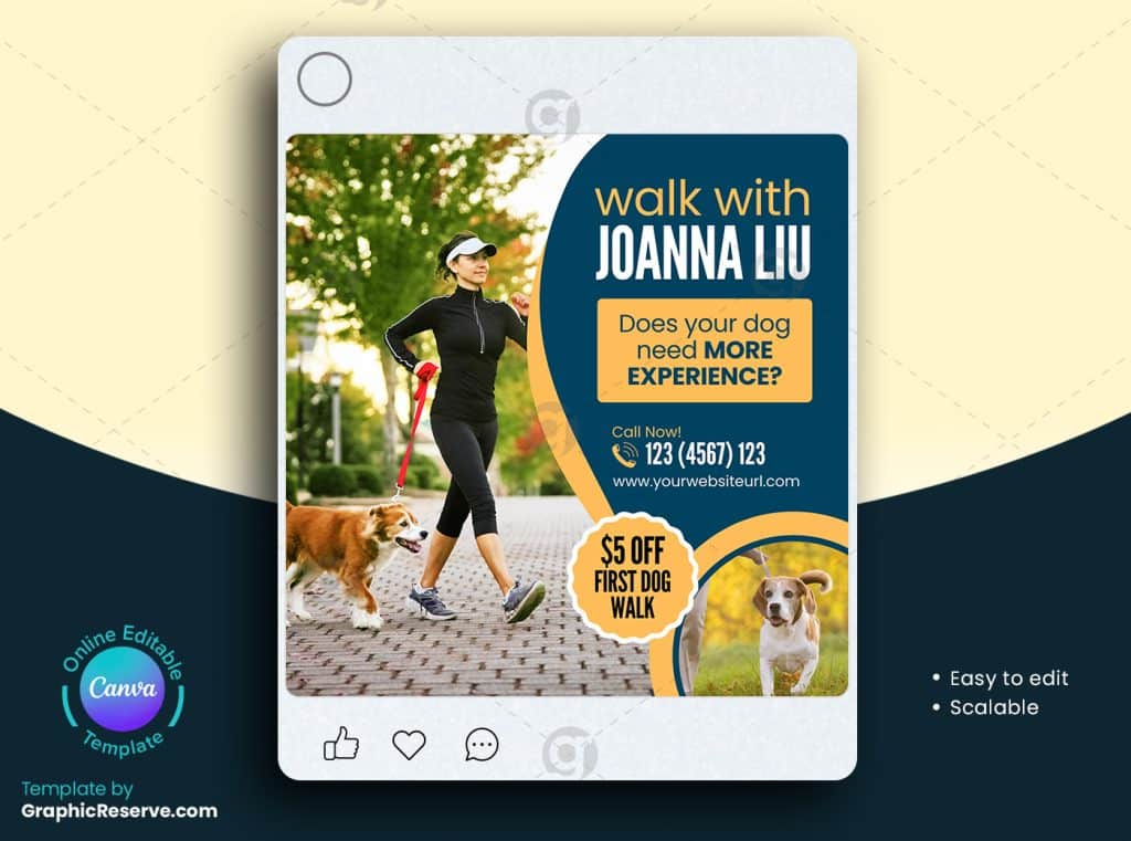 Dog Walking Social Meda Banner