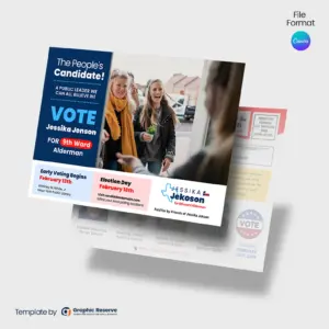 Editable Political Campaign Direct Mail Postcard Canva Template – Canva template