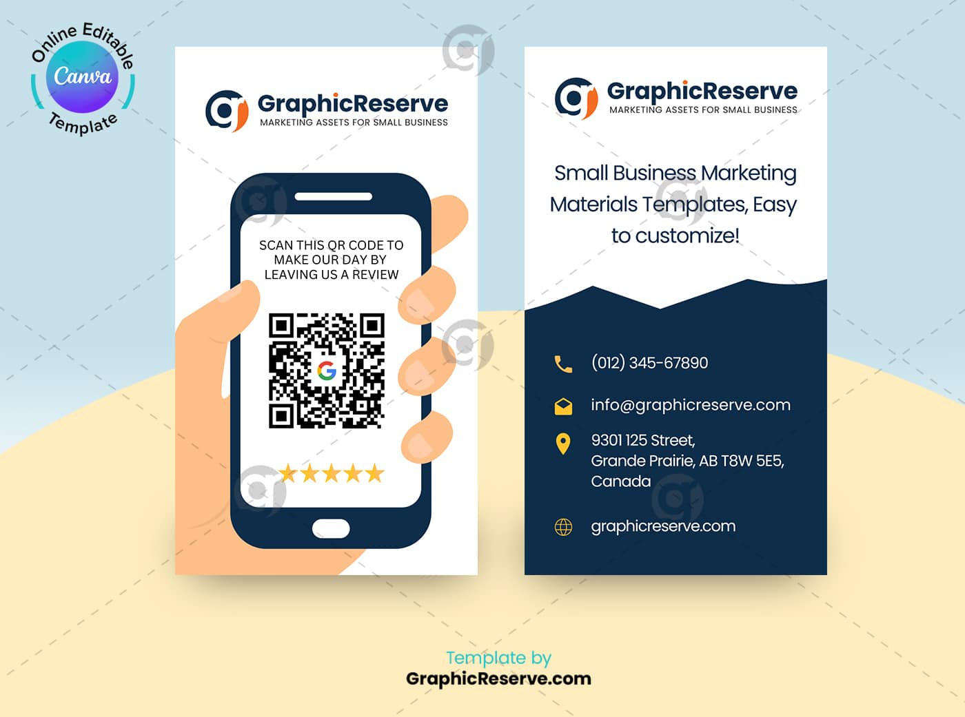 Google Review Card Canva Template