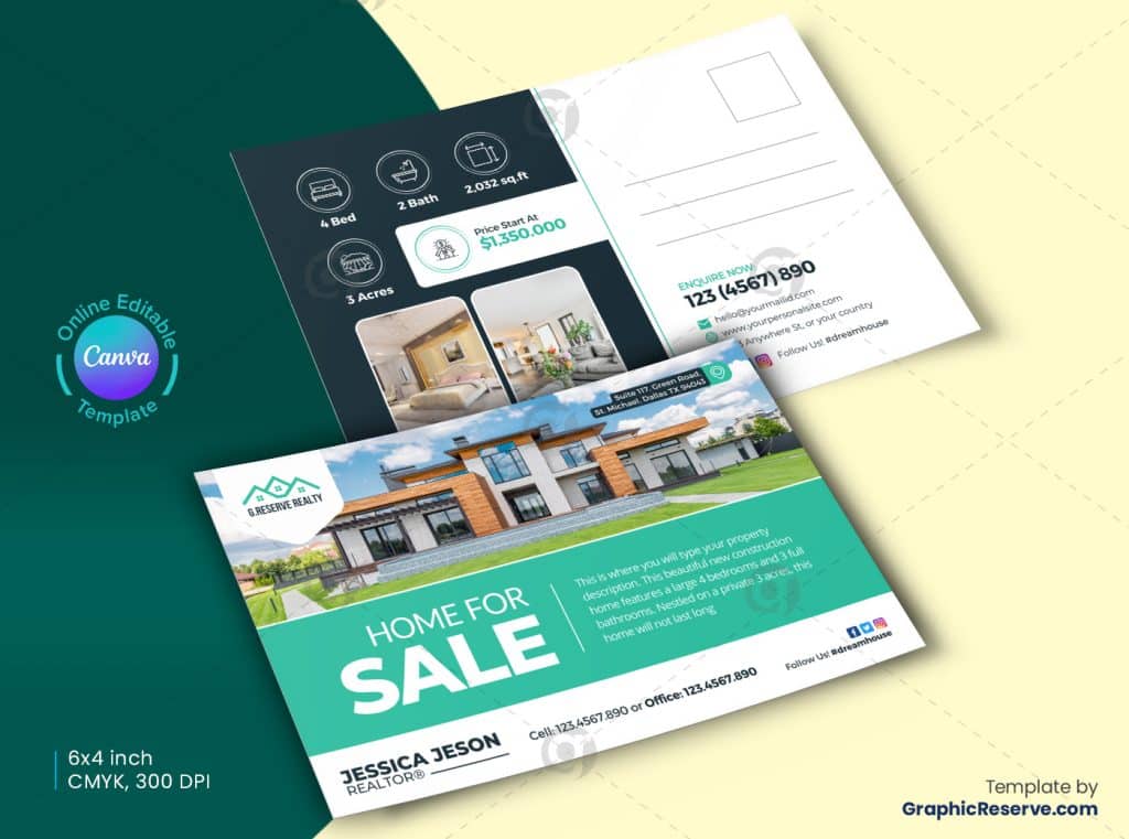 Home for Sale Postcard Design Front 1