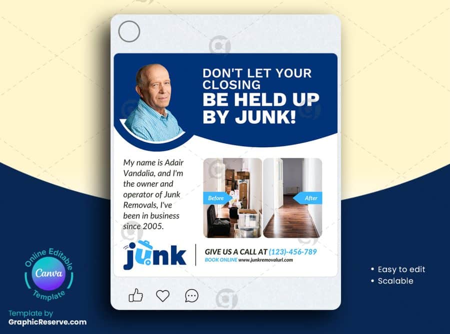 Junk Removal Social Media Banner