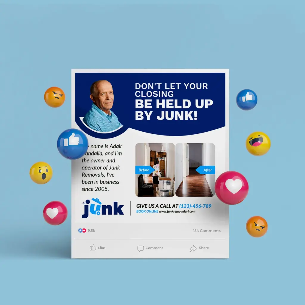 Junk Removal Social Media Poster (Canva Template)
