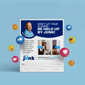 Junk Removal Social Media Poster (Canva Template)