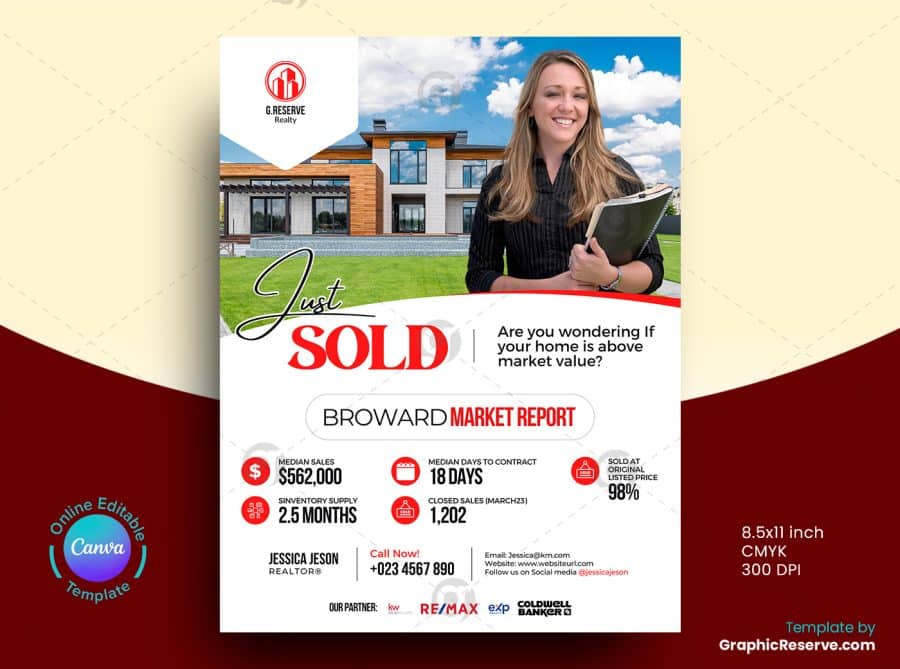 Just Sold Real Estate Agents Flyer