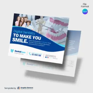 Modern Dental Direct Mail Marketing Postcard Canva Template