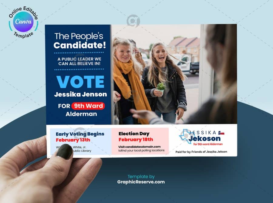 Political Direct Mail Postcard Template