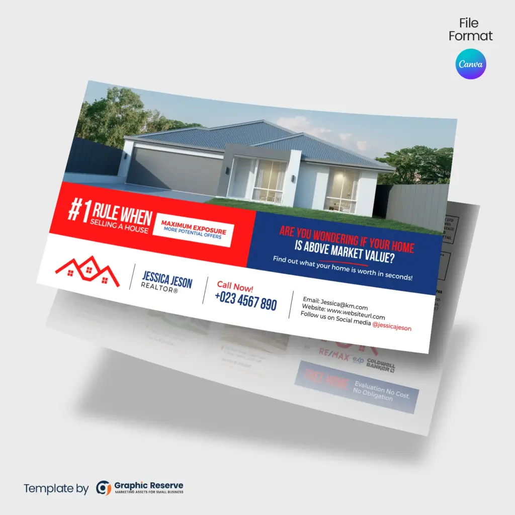 Selling A House EDDM Mailer (Canva Template) – Canva template