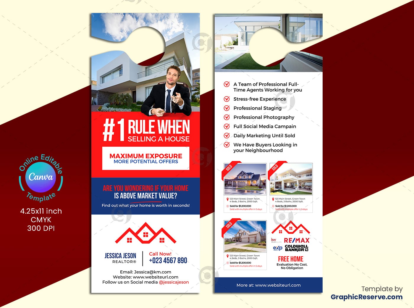 Real Estate Door Hangers | Canva Template