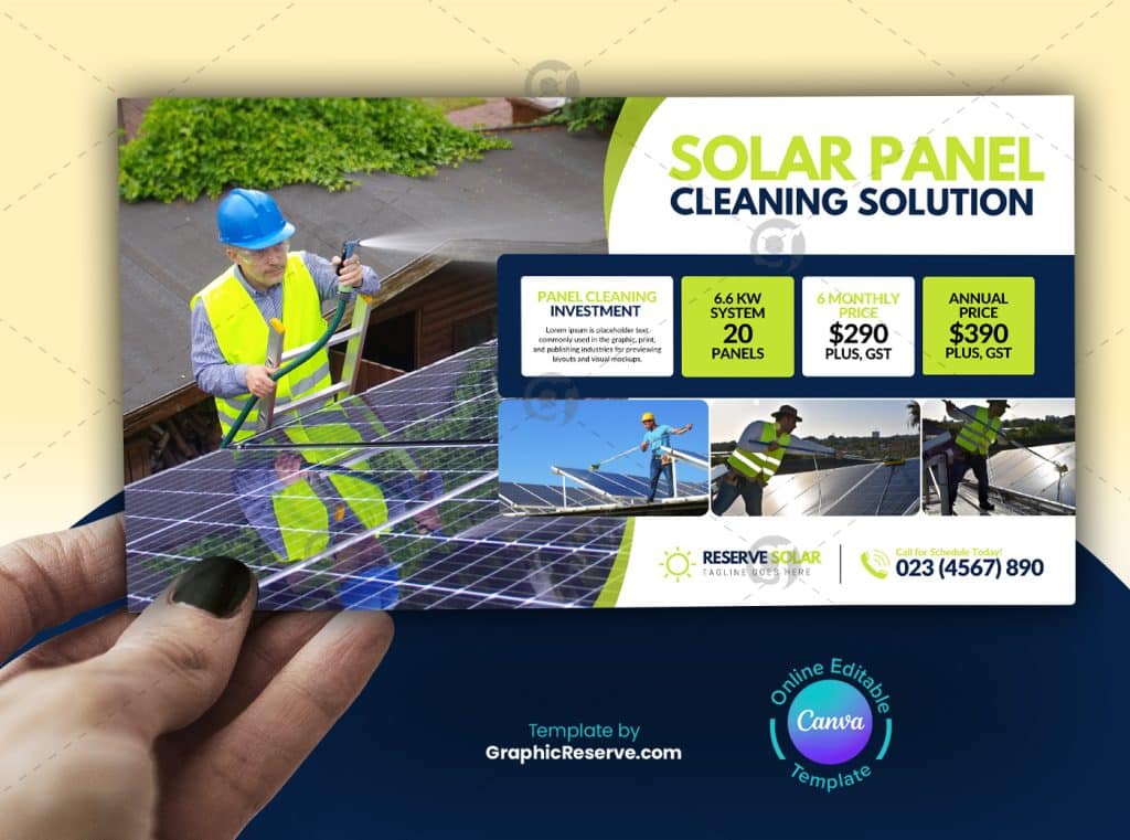 Solar Panel Cleaning EDDM Mailer Front