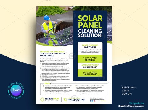 Solar Panel Cleaning Service Flyer