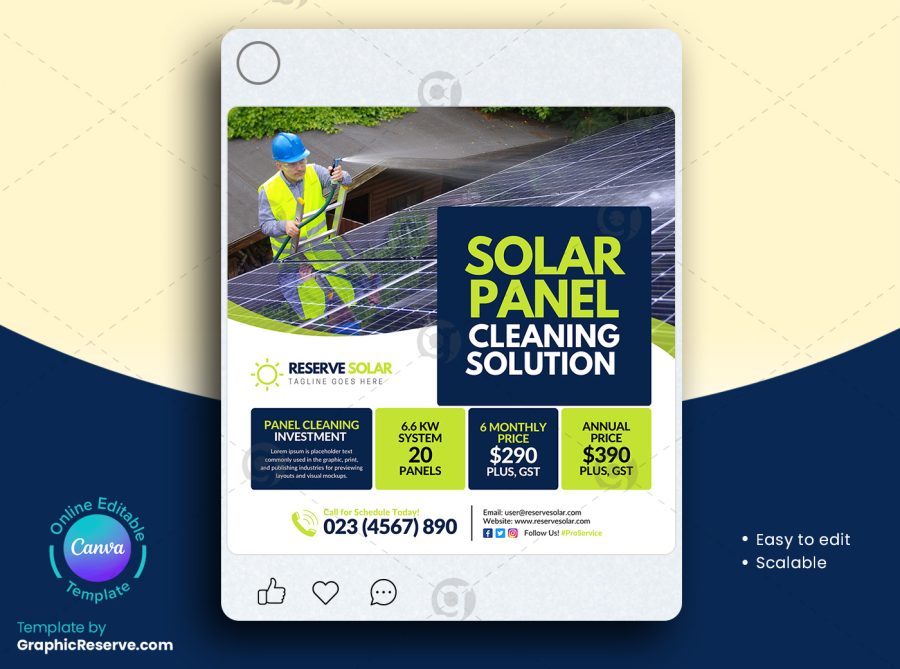 Solar Panel Cleaning Social Media Banner