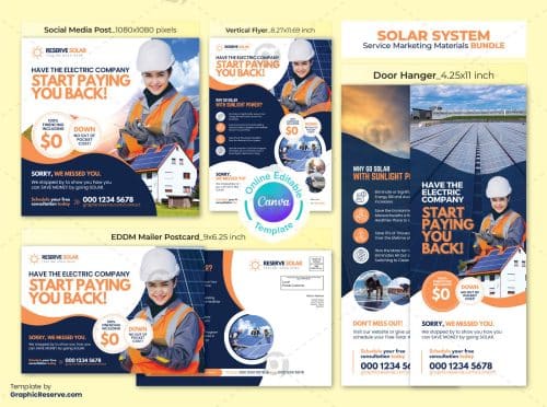 Solar System Marketing Material Bundle