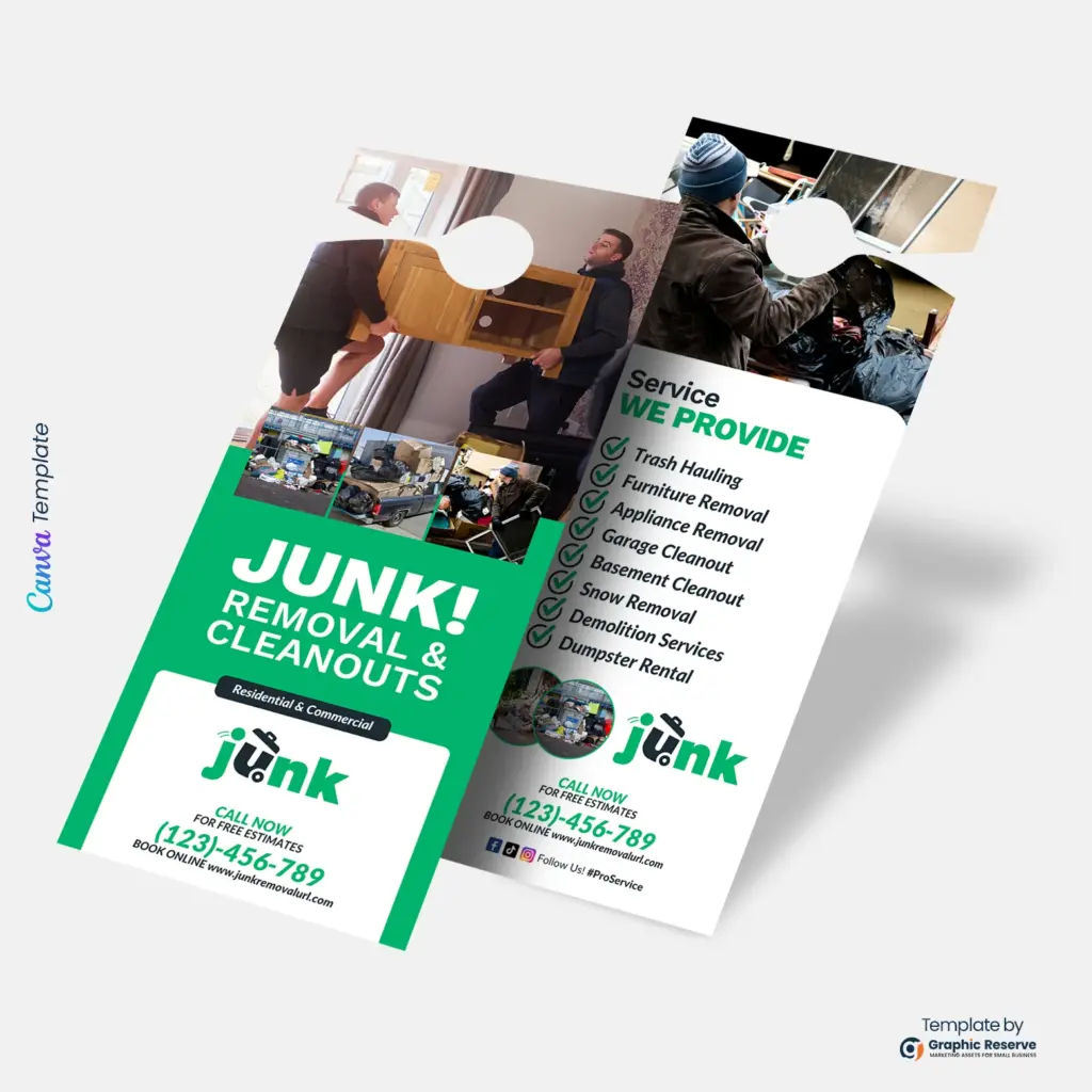 Custom Junk Hauling Flyer Instant Download Template