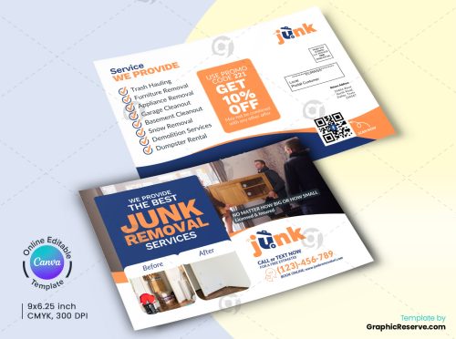 Junk Removal Coupon EDDM Canva Template F