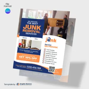 Junk Removal Coupon Flyer Canva Template