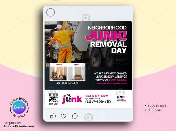Junk Removal Digital Marketing Canva Banner