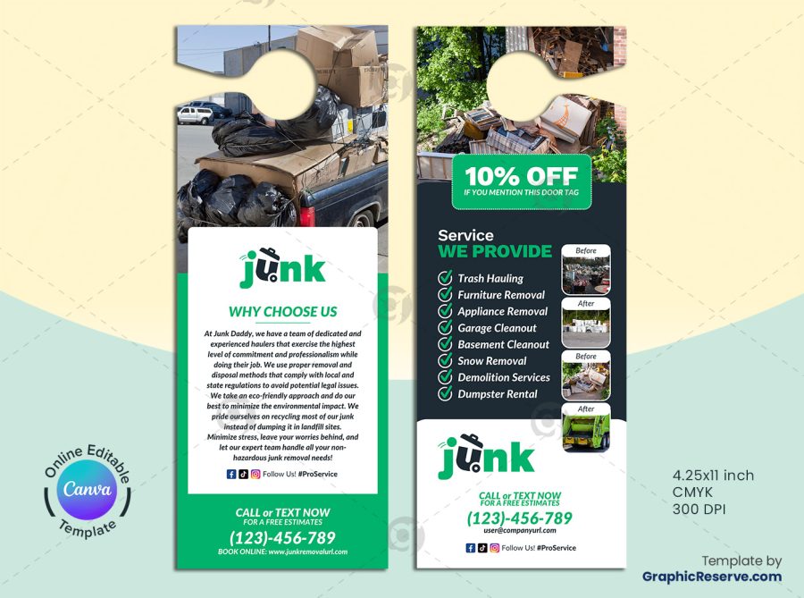 Junk Removal Door Hanger 3v 1