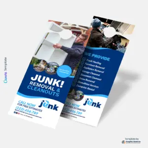 Junk Removal Door Hanger Editable Canva Template