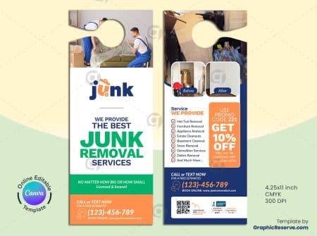 Junk Removal Promotional Canva Door Hanger