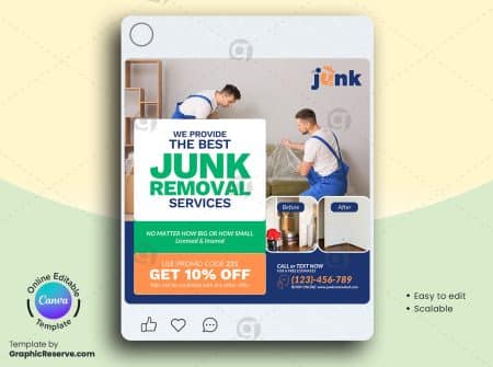 Junk Removal Promotional Canva Facebook Banner