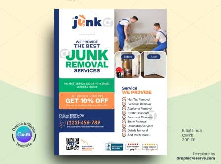 Junk Removal Promotional Canva Flyer