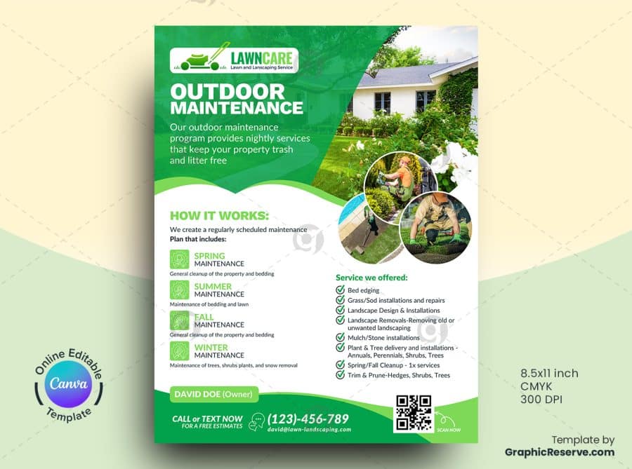 Landscaping Canva Flyer