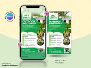 Landscaping Canva Social Media Banner – Canva template