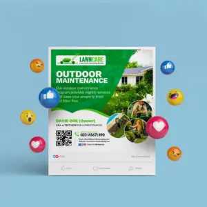 Landscaping Canva Social Media Banner – Canva template