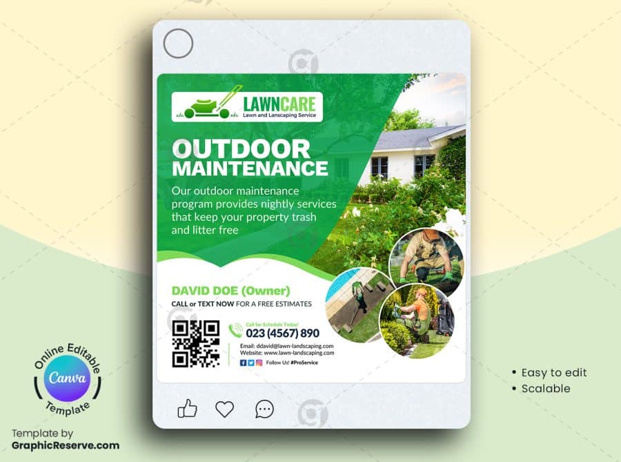 Landscaping Canva Social Media Banner