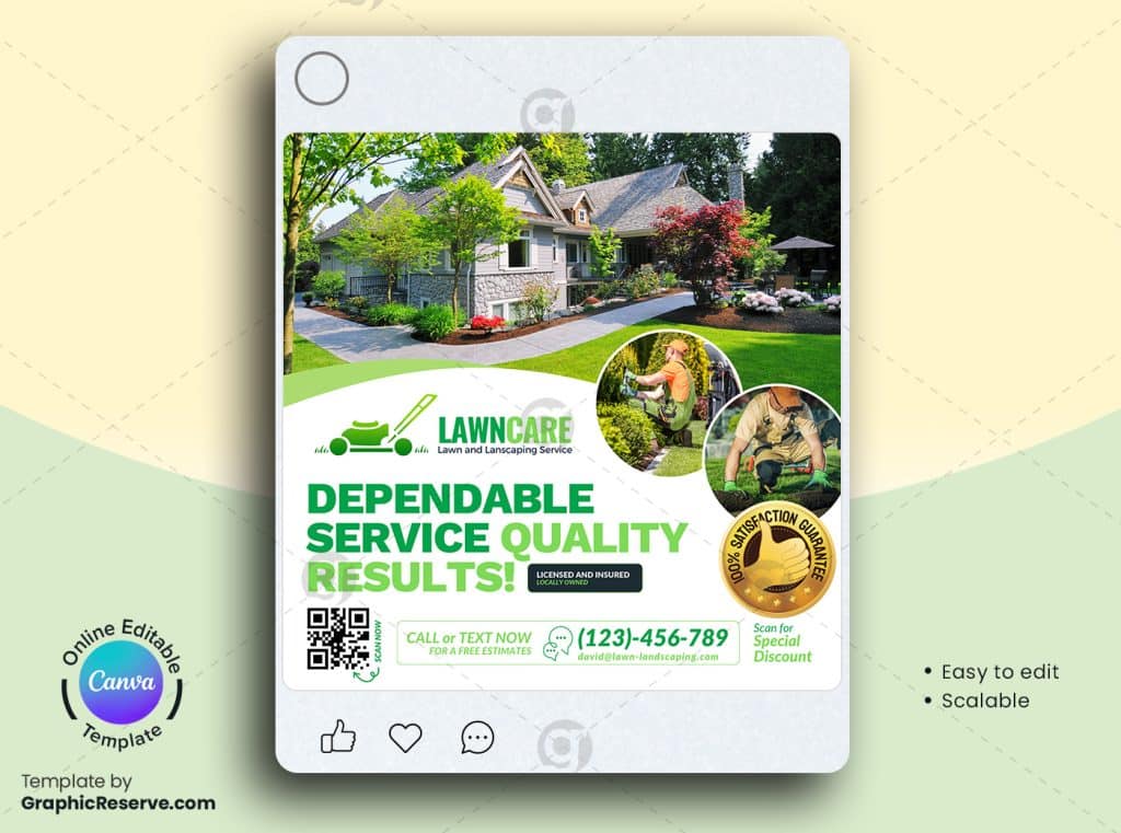 Landscaping Canva Web Banner Design