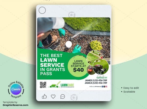 Lawn Care Canva Social Media Banner