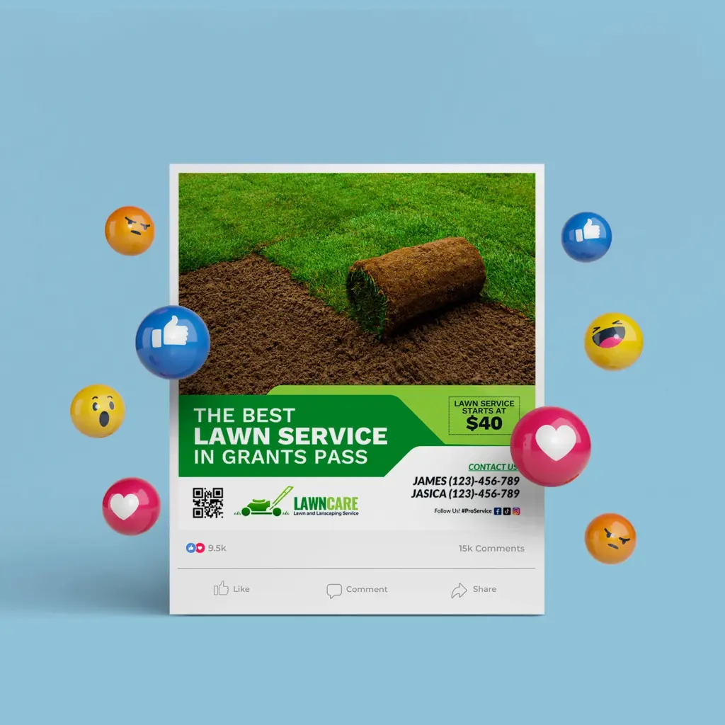 Lawn Care Canva Web Banner Design