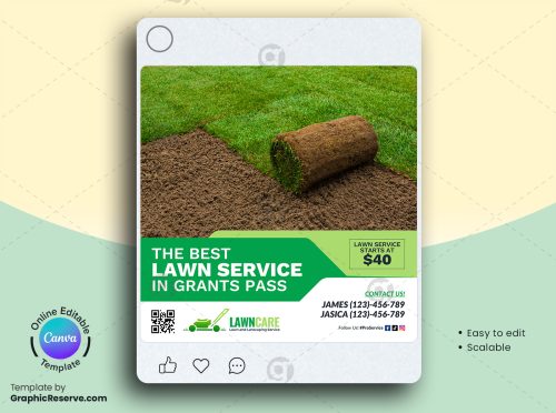Lawn Care Canva Web Banner Design