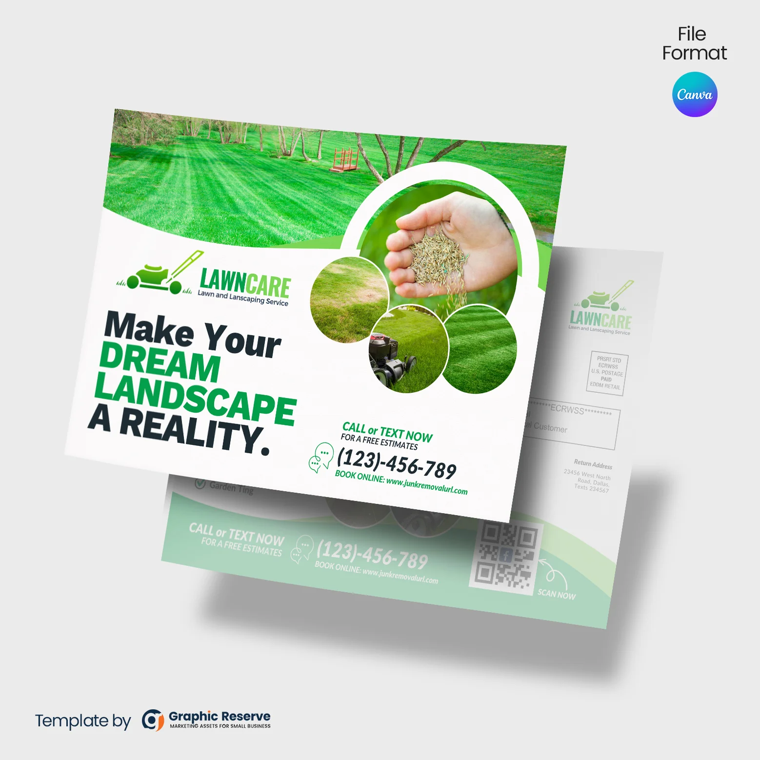 Lawn Care Direct Mail EDDM Canva Template – Canva template