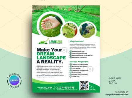 Lawn Care Flyer Canva Template