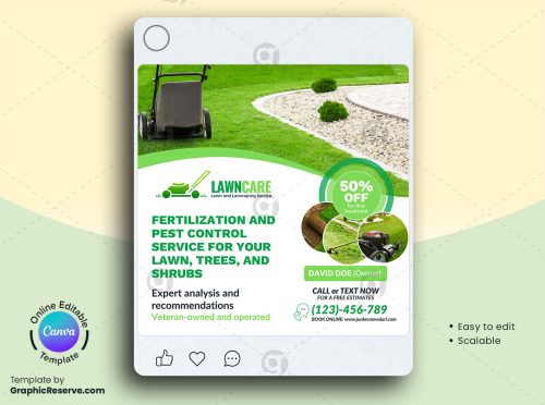 Lawn Care Services Canva Social Media Design