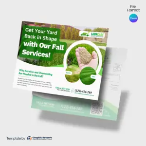 Lawn Planting Service EDDM Postcard Canva Design – Canva template