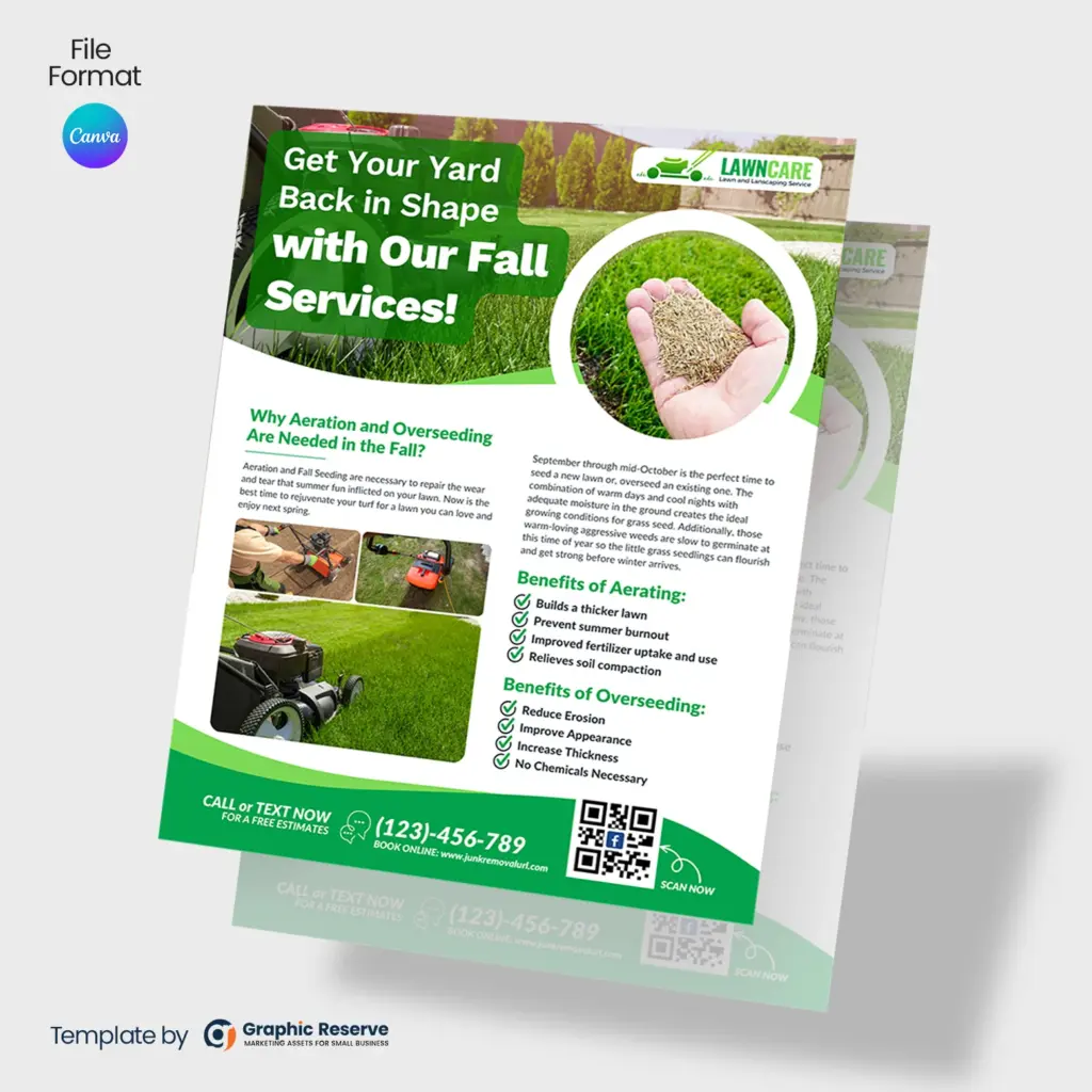 Lawn Planting Service Flyer Canva Template – Canva template